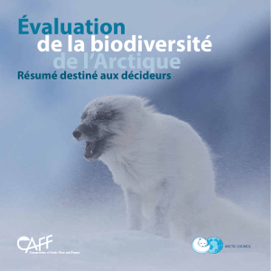 Évaluation de la biodiversité de l`Arctique