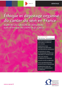 Éthique et dépistage organisé du cancer du sein en France, Rapport