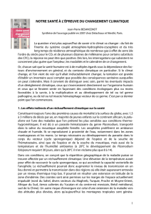 Notre santé à l`épreuve du changement climatique