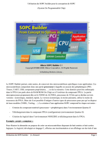 Utilisation du SOPC builder pour la conception de SOPC (System