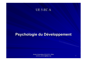UE 5 EC 5A - Psychologie du développement