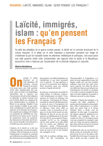 Laïcité, immigrés, islam : qu`en pensent les Français ?