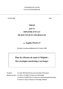 Optimisation de la stratégie marketing à l`hôpital dans le contexte