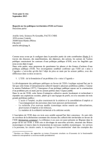 Regards sur les politiques territoriales d`ESS en France