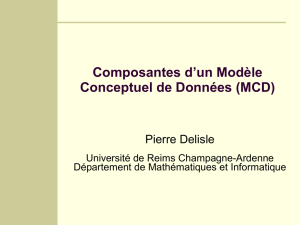Composantes d`un Modèle Conceptuel de Données (MCD)