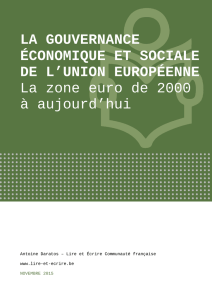 La gouvernance économique et sociale de l`Union