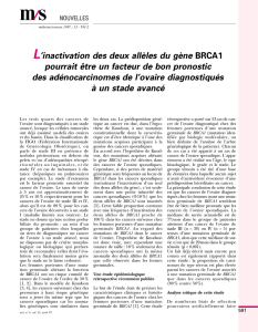 L`inactivation des deux allèles du gène BRCA1 - iPubli