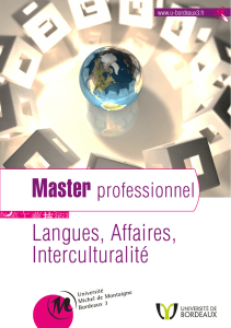 Langues, Affaires, Interculturalité