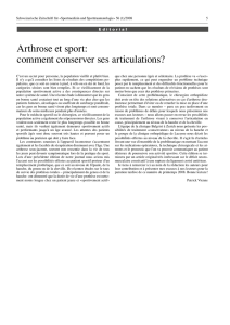 comment conserver ses articulations?