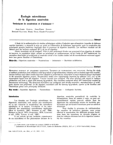 Ecologie microbienne de la digestion anaérobie : techniques de