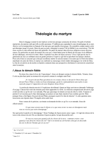 Théologie du martyre - Accueil bibletcec.com