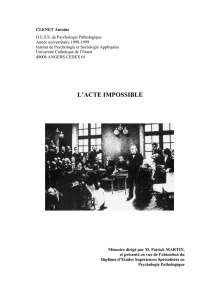 l`acte impossible - Psychologue à Quimper