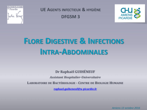 Infections INTRA-ABDOMINALES et TOXI