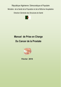 Cancer de la Prostate - Ministére de la santé