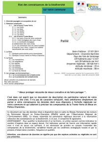 Paillé - Observatoire Régional de l`Environnement Poitou