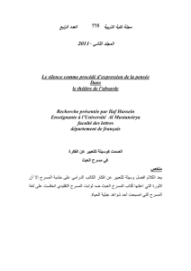 775 Le silence comme procédé d`expression de la pensée