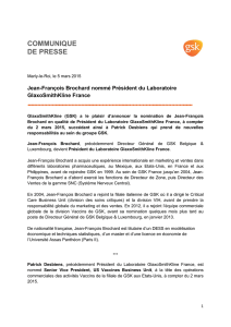 Jean-François Brochard nommé Président du Laboratoire