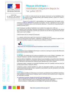 Habilitation électrique - Direccte Nouvelle Aquitaine
