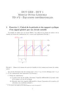 DUT 1 Module Outils Logiciels TD n°2 - Équations différentielles
