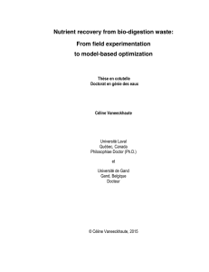 Nutrient recovery from bio-digestion waste: From field