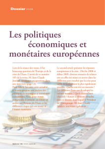 Les politiques économiques et monétaires européennes