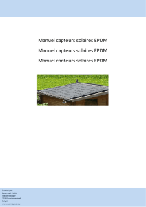 Manuel capteurs solaires EPDM Manuel capteurs