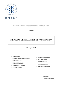 medecins generalistes et vaccination