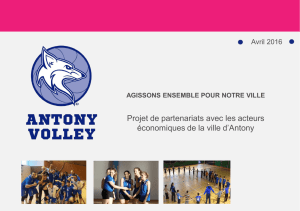 Plaquette commerciale Antony Volley