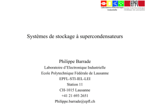 Systèmes de stockage à supercondensateurs