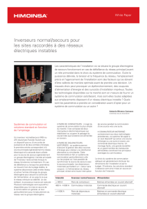 Inverseurs normal/secours pour les sites raccordés à des