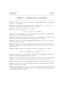 Liste 5 : Compacts et connexes