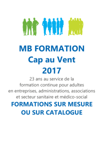MB FORMATION Cap au Vent 2017