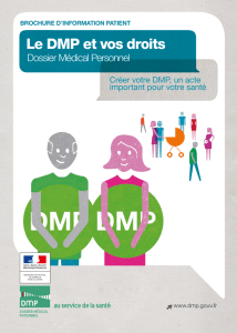 Le DMP et vos droits - Conseil départemental du Jura de l`Ordre des
