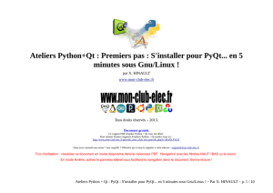 Ateliers Python+Qt : Premiers pas : S`installer pour - Mon Club-Elec