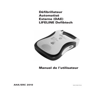 (DAE) LIFELINE Defibtech Manuel de l`utilisateur
