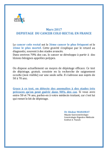 Cancer Colo RECTAL - Institut Arnault Tzanck