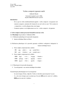 Verbes composés japonais natifs