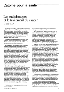 Les radioisotopes et le traitement du cancer