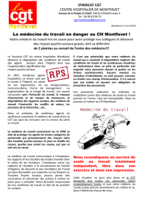 La médecine du travail en danger au CH Montfavet !