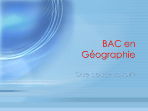 BAC en Géographie