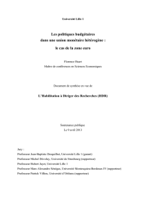 Les politiques budgétaires dans une union monétaire hétérogène