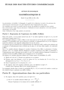 Partie II : Approximations dans des cas particuliers
