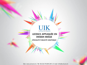 LICENCE APPLIQUÉE EN DESIGN IMAGE