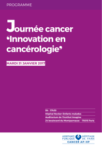 Journée cancer Innovation en cancérologie