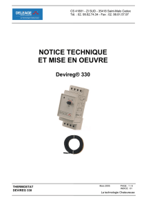 Notice technique Devireg 330