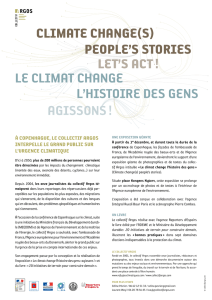 Climate Change(s) people`s stories Le cLiMAt cHANge L`Histoire