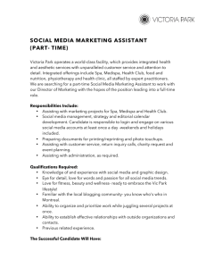 social media marketing assistant (part- time)