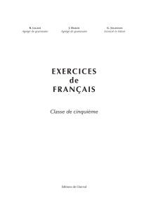 Sommaire Exercices 5e