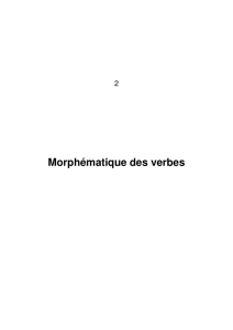 Morphйmatique des verbes