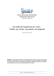 Daniel Oppenheim, Le cancer de l`enfant